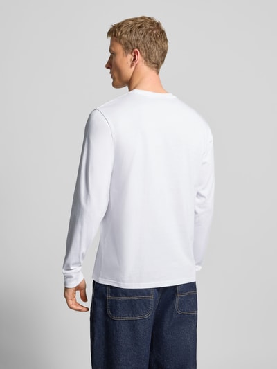 Carhartt Work In Progress Longsleeve mit Brusttasche und Label-Detail Weiss 5