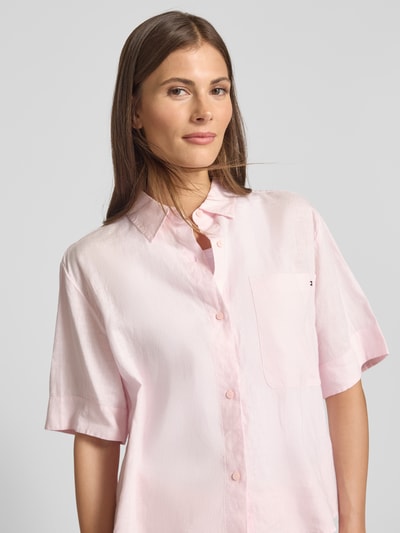 Tommy Hilfiger Relaxed Fit Hemdbluse aus reinem Leinen Rosa 3