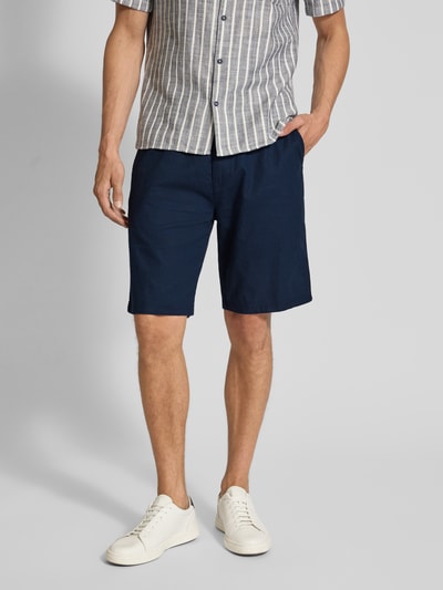 s.Oliver RED LABEL Relaxed Fit Bermudas aus Leinen-Baumwoll-Mix Dunkelblau 4