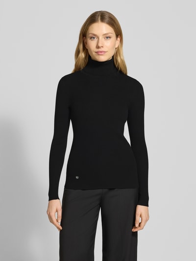 Lauren Ralph Lauren Gebreide coltrui, model 'AMANDA' Zwart - 4