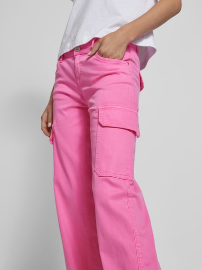 Blue Monkey Stoffhose mit aufgesetzten Taschen Modell 'AMY' Pink 3