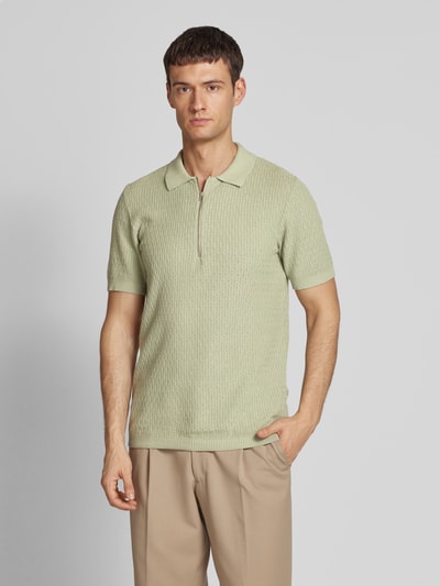 Casual Friday Poloshirt mit kurzem Reißverschluss Modell 'JOE' Mint 4