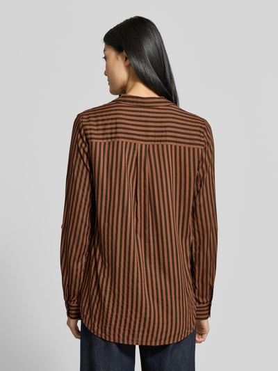 VERO MODA Regular fit blouse met lange mouwen van pure viscose model 'BUMPY' Middenbruin - 5