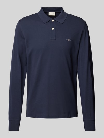 Gant Regular Fit Poloshirt mit Label-Stitching Modell 'SHIELD' Marine 2