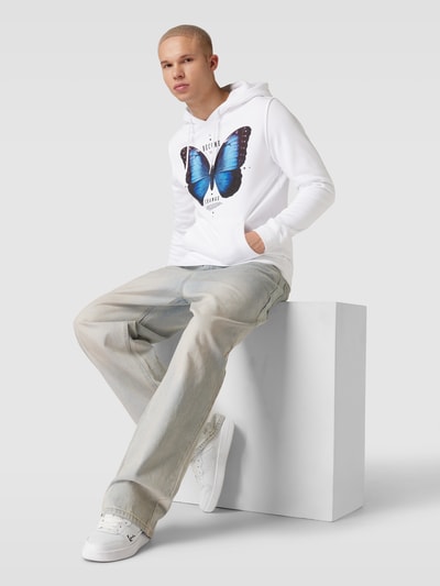 Mister Tee Hoodie mit Motiv-Print Modell 'Become the Change' Weiss 1