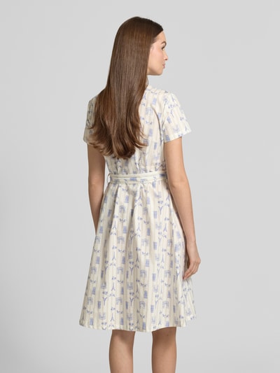 Christian Berg Woman Selection Knielanges Kleid mit Bindegürtel Sand 5