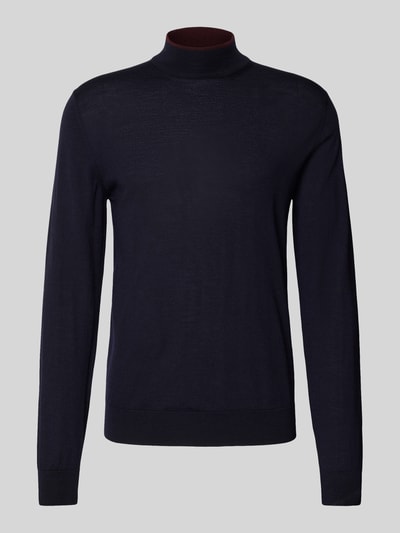 CRUNA Strickpullover mit Mock-Neck Marine 2