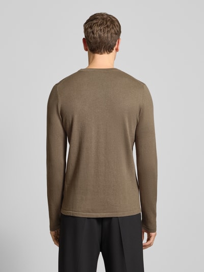 DRYKORN Strickpullover mit gerippten Abschlüssen Modell 'Irmino' Schlamm 5
