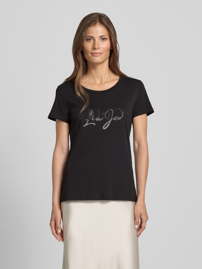 LIU JO SPORT T-Shirt mit Label-Print Black 4