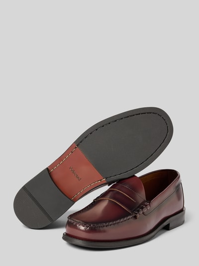 SELECTED HOMME Loafers van echt leer, model 'BILLY' Bordeaux - 4