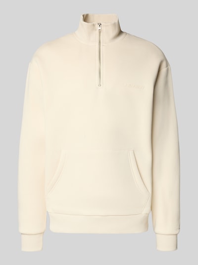 REVIEW Sweatshirt mit Stehkragen und Reißverschluss Ecru 2