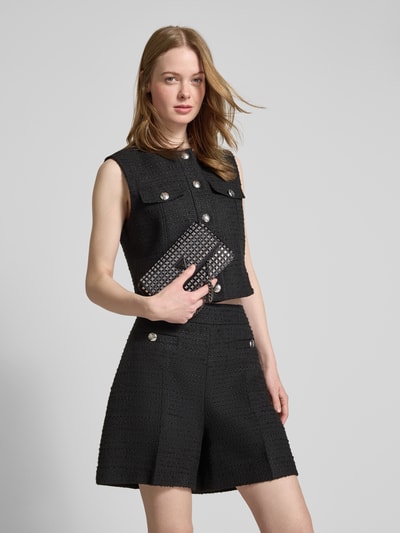 Guess Schoudertas met siersteentjes, model 'ZALINA' Zwart - 1