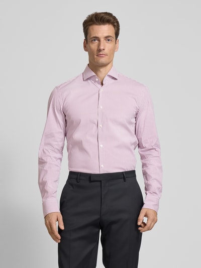 BOSS Slim Fit Business-Hemd mit Knopfleiste Purple 4