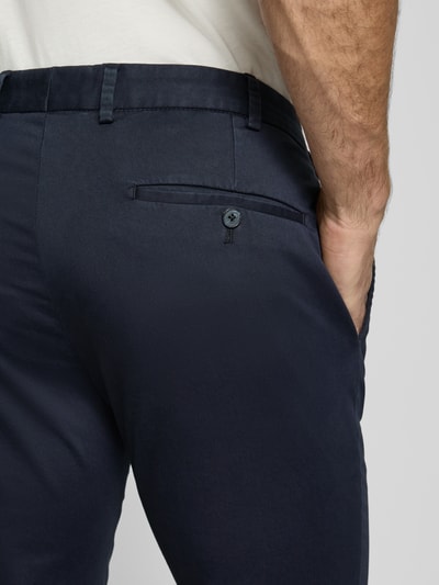 Hiltl Slim Fit Chino mit Gürtelschlaufen Modell 'Tilo' Marine 3