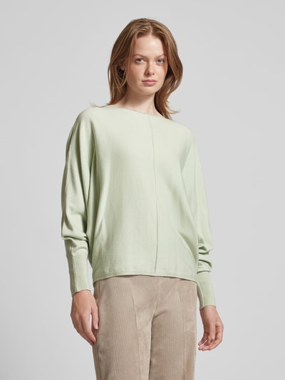 Someday Gebreide pullover met deelnaad, model 'Taliya line' Mintgroen - 4