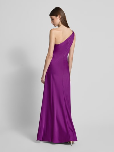 Lauren Ralph Lauren Abendkleid mit One-Shoulder-Träger Modell 'TANEKA' Aubergine 5