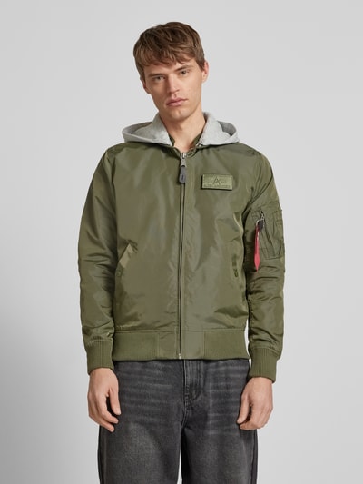 Alpha Industries Jacke mit Label-Patch Oliv 4