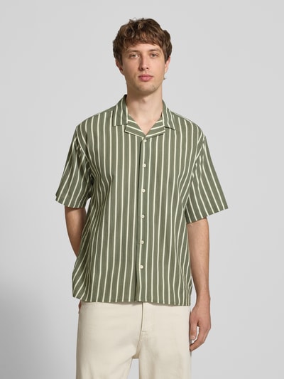 Redefined Rebel Regular Fit Freizeithemd mit Reverskragen Modell 'HOWIE' Oliv 4