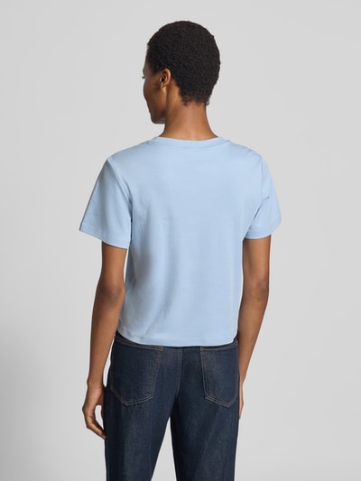 s.Oliver RED LABEL męski t-shirt o kroju regular fit z czystej bawełny Jasnoniebieski 5