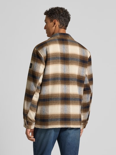 Tom Tailor Comfort fit overhemdjack met voering van teddybont Lichtbruin - 5