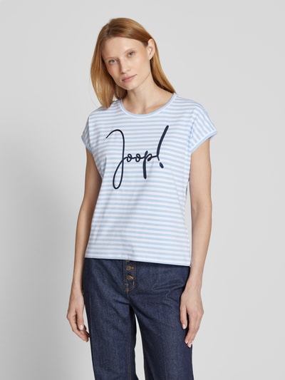 JOOP! T-Shirt mit Label-Stitching Modell 'Teri' Bleu 4