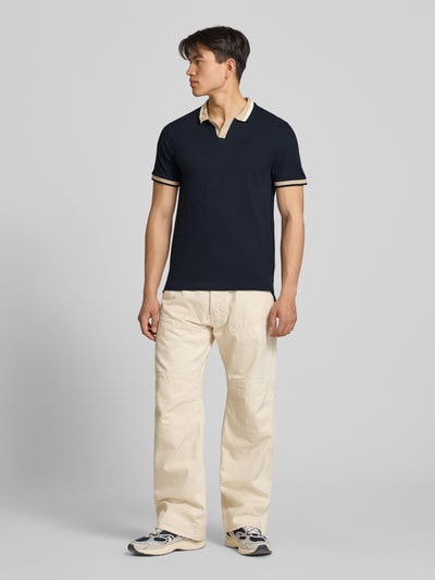 Blend koszulka polo o kroju regular fit z wyhaftowanym logo model 'EVO' Granatowy 1