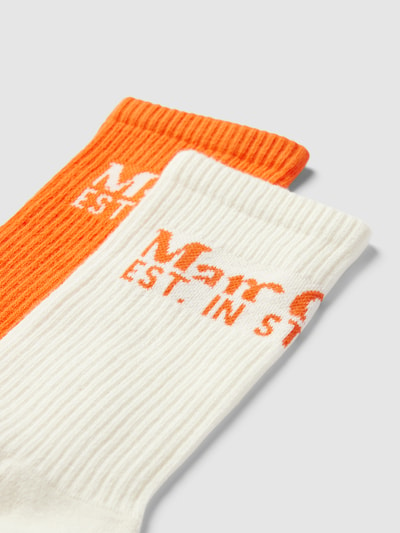 Marc O'Polo Socken mit Label-Print Modell 'Charlie' im 2er-Pack Orange 2