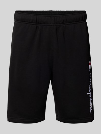 CHAMPION Regular fit sweatshorts met labelstitching Zwart - 2