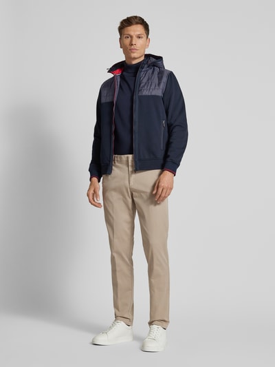 Christian Berg Men Sweatjacke mit Stehkragen Marine 1