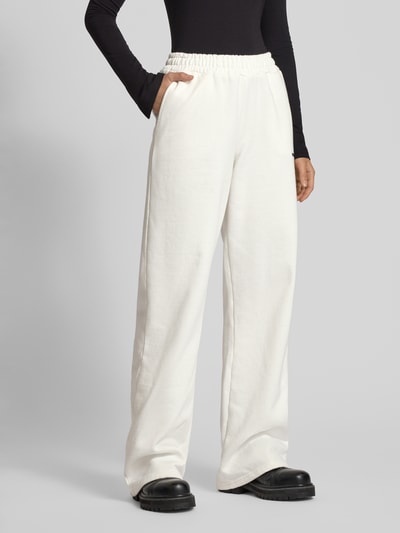 Pegador Spodnie dresowe o szerokim kroju z wyhaftowanym logo model ‘Anni’ Beżowy 4