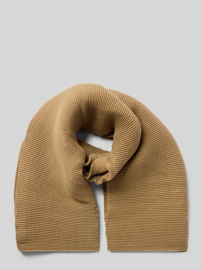 More & More Schal mit Viskose-Anteil in Strick-Optik Khaki 1