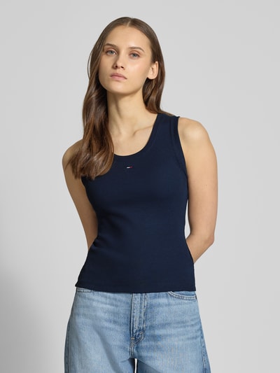 Tommy Jeans Slim Fit Tank Top aus Baumwoll-Mix Marine 4