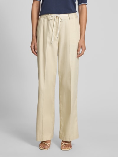 Tom Tailor Wide fit wijde broek met tunnelkoord, model 'LEA'
  Beige - 4