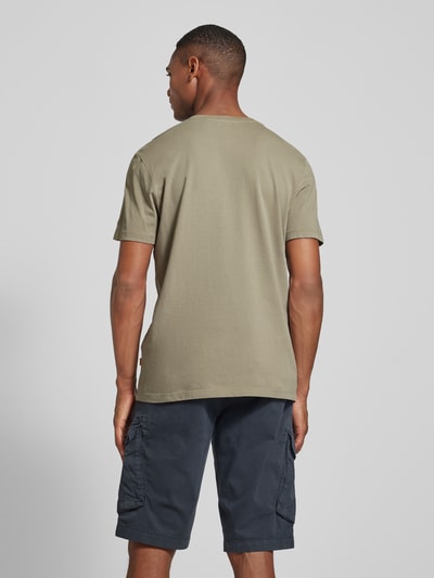 camel active T-shirt met labelprint Kaki - 5