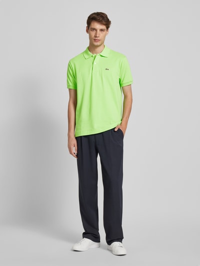 Lacoste Koszulka polo o kroju classic fit z detalem z logo model ‘CORE’ Jabłkowozielony 1