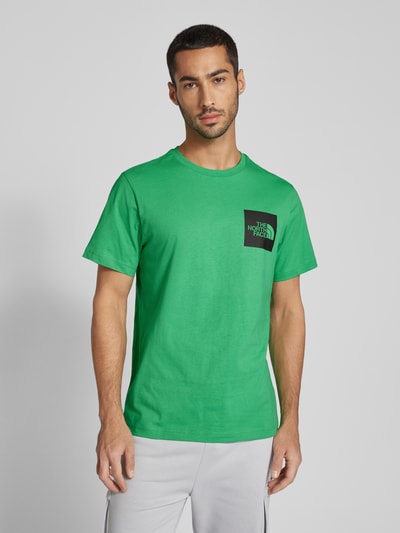 The North Face T-shirt met labelprint, model 'FINE' Groen - 4