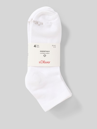 s.Oliver RED LABEL Skarpety z mieszanki bawełny w zestawie 4 szt. Biały 3