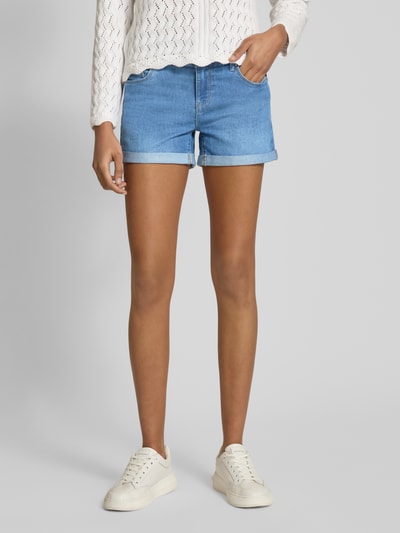 Only Szorty jeansowe o kroju regular fit z mieszanki bawełny model ‘CARMEN’ Jeansowy niebieski 4