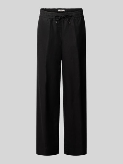 Produktfoto, Regular Fit Weite Hose aus reinem Leinen Modell 'FARINA' von Brax, unifarben, elastischer Bund, Eingrifftaschen, glatte Textur.