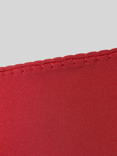 Productfoto, Bikinihose mit seitlicher Schnürung van WATERCULT in rood, materiaal-mix met stretch, elastische band, detailopname