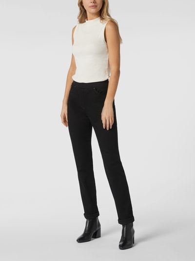 Raphaela By Brax Slim Fit 5-Pocket-Jeans mit elastischem Bund - 'Super Dynamic' Schwarz 1