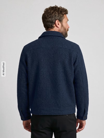 Selected Hemdjacke mit Zweiwege Reißverschluss Marine 5