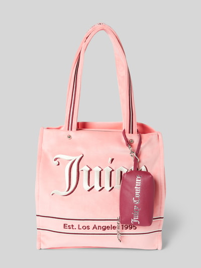 Juicy Couture Torba shopper z wyhaftowanym logo model ‘IRIS’ Mocnoróżowy 2