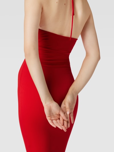 Bardot Midi-jurk met halter, model 'KIKI HALTER MIDI DRESS' Rood - 3