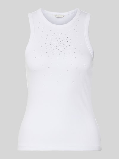 Tom Tailor Denim Slim Fit Tank Top aus Baumwoll-Mix Weiss 2