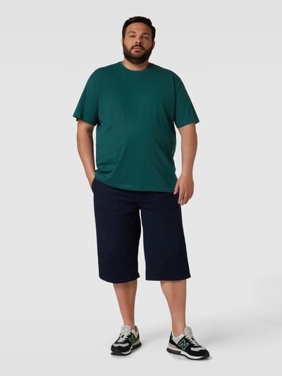 S.Oliver Plus T-shirt PLUS SIZE z okrągłym dekoltem model ‘Basic’ Butelkowy zielony 1