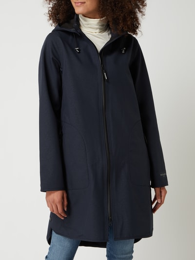 ILSE JACOBSEN Oversized Regenmantel aus Softshell  Dunkelblau 4