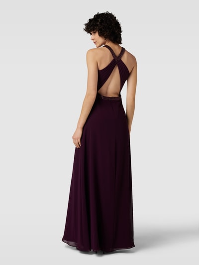 V.M. Damen Abendkleid mit Paillettenbesatz Bordeaux 5