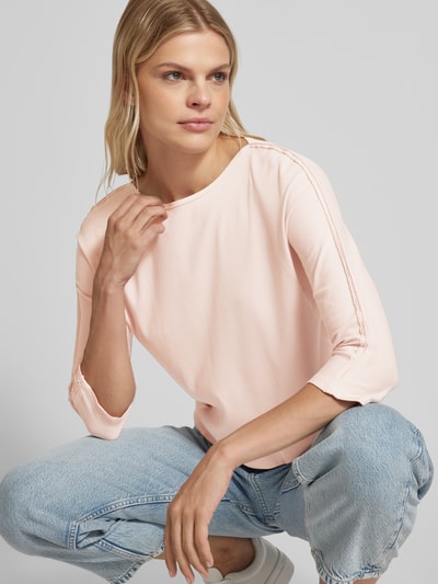 Marc Cain T-shirt met steekzak Roze - 3