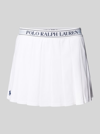 Polo Ralph Lauren Minirock mit gelegten Falten und elastischem Bund Weiss 2